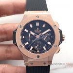 Fake Hublot Big Bang 4100 Swiss Grade watch Rose Gold Stripped Strap